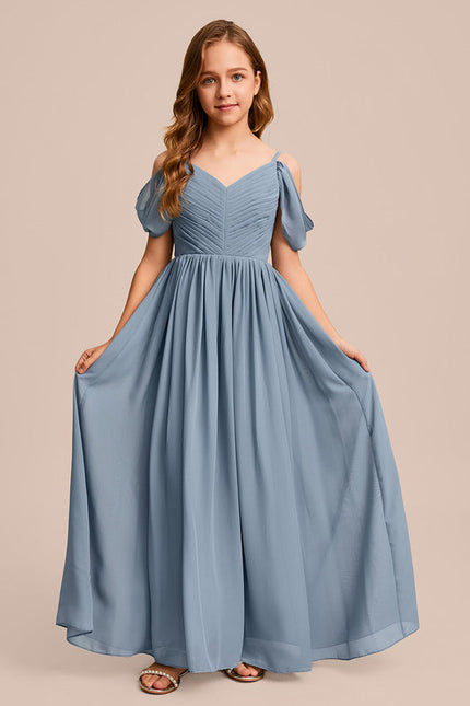 Robe Demoiselle D'Honneur Flottante Cerise - gallery 3