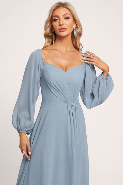 Robe Demoiselle D'Honneur Fluide Rose Doux - gallery 5