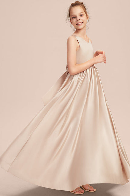 Robe Demoiselle D'Honneur Satinée Lilas - gallery 7