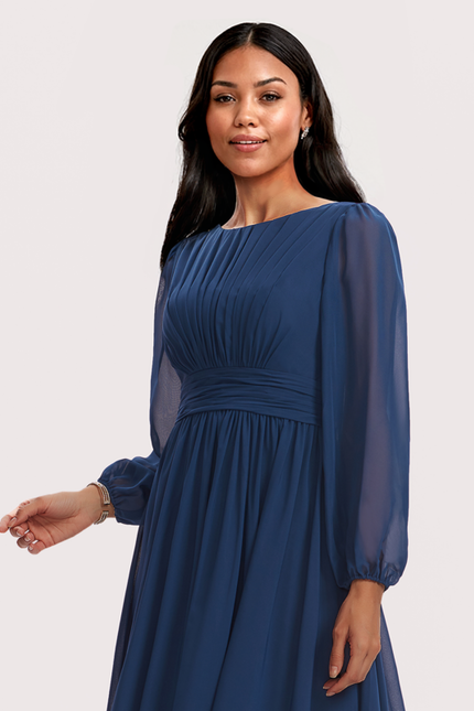 Robe Demoiselle D'Honneur Émeraude Fluide - gallery 2