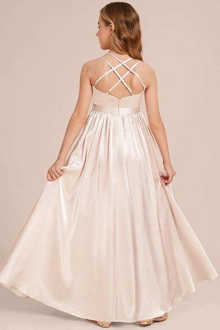 Robe Demoiselle D'Honneur Satin Émeraude Chic - gallery 2