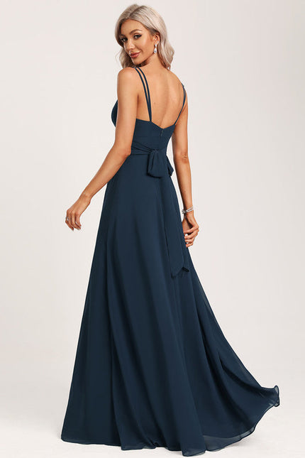 Robe Demoiselle D'Honneur À Volants Rose Pâle - gallery 6