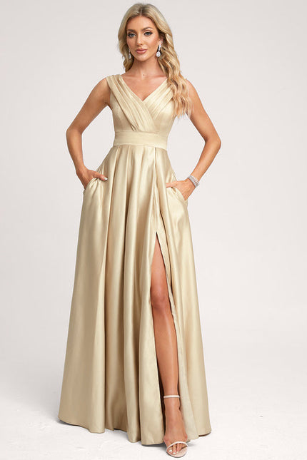 Robe Demoiselle D'Honneur Rose Satin - gallery 4