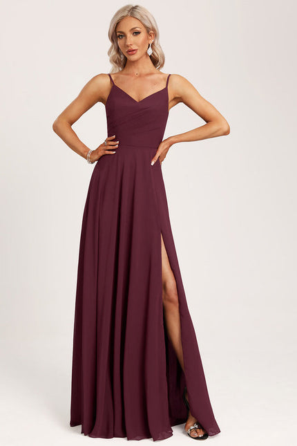 Robe Demoiselle D'Honneur Mousseline Beige - gallery 5