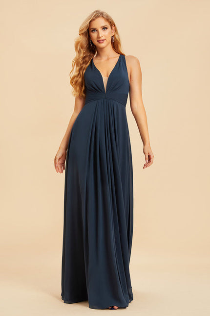 Robe Demoiselle D'Honneur À Volants Rose Pâle - gallery 2