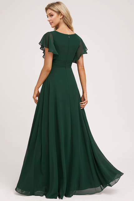 Robe Demoiselle D'Honneur À Volants Rose Pâle - gallery 5