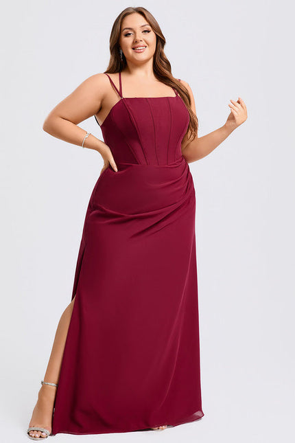 Robe Demoiselle D'Honneur Col Carré Ébène - gallery 7