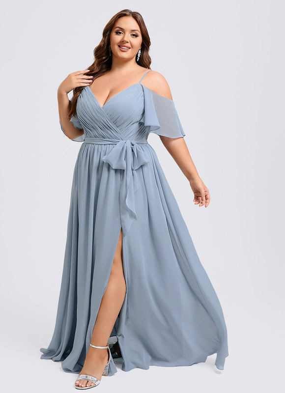 Robe Demoiselle D'Honneur Fluide Ciel - gallery 8