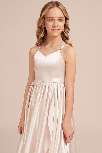 Robe Demoiselle D'Honneur Satin Émeraude Chic - gallery 5