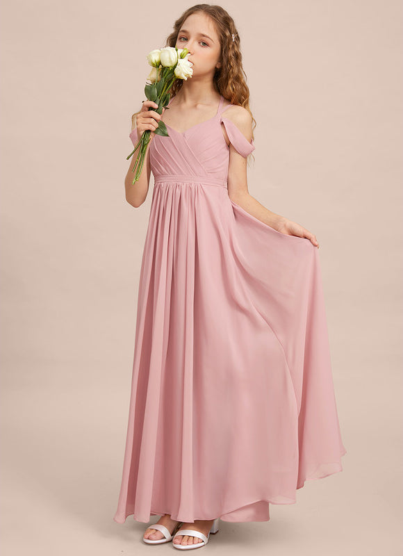 Robe Demoiselle D'Honneur Flottante Cerise - gallery 1