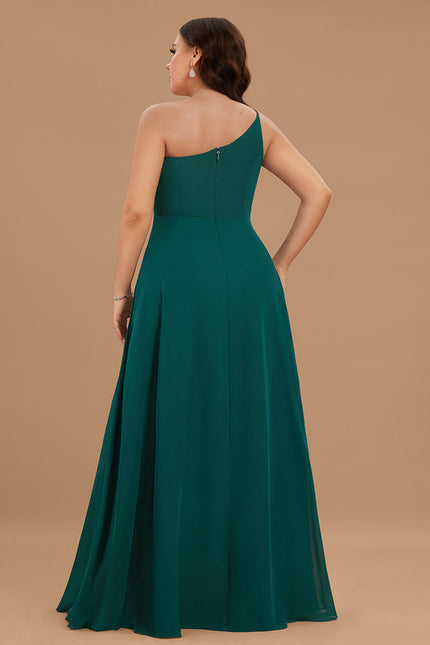 Robe Demoiselle D'Honneur Asymétrique Bordeaux - gallery 6