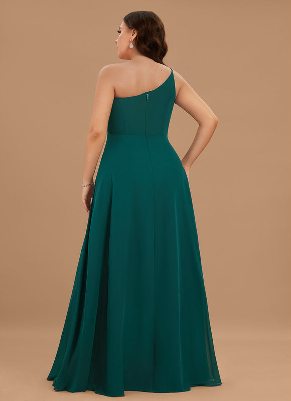 Robe Demoiselle D'Honneur Asymétrique Bordeaux - gallery 6