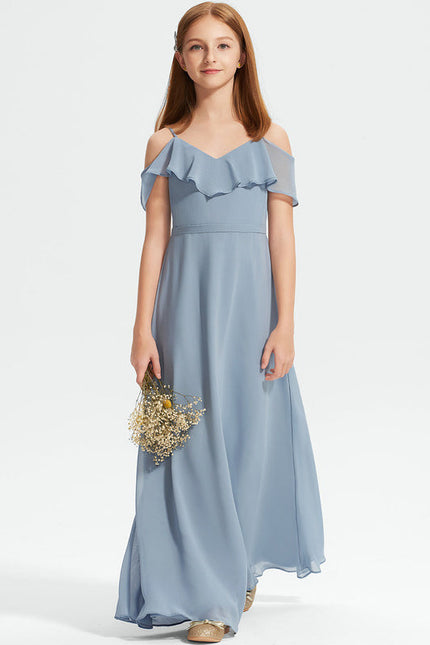 Robe Demoiselle D'Honneur Flottante Cerise - gallery 3