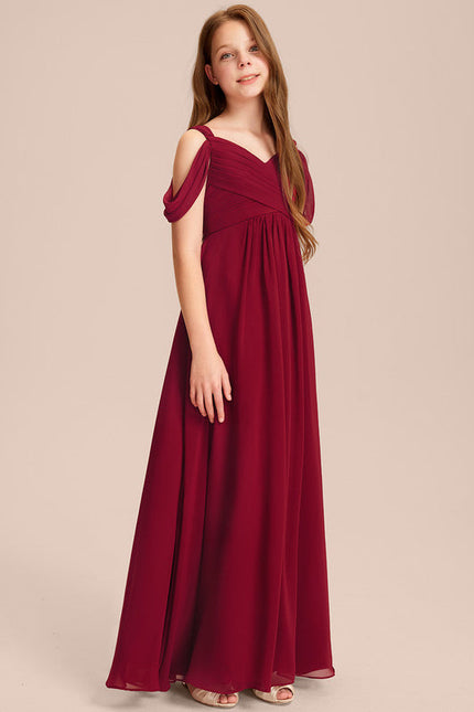 Robe Demoiselle D'Honneur Flottante Cerise - gallery 4