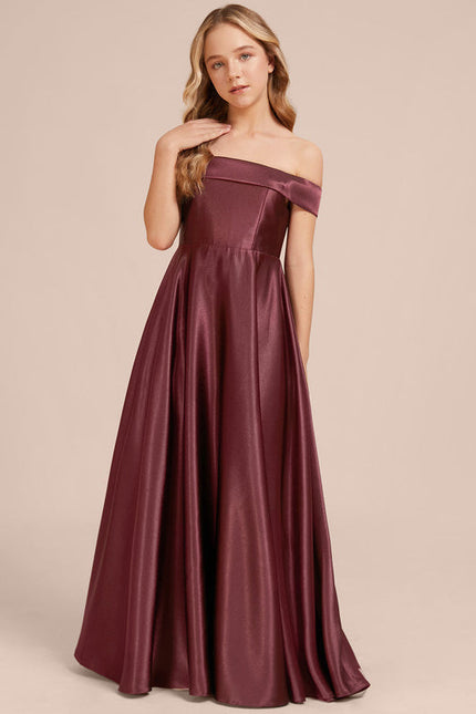 Robe Demoiselle D'Honneur Col Bardot