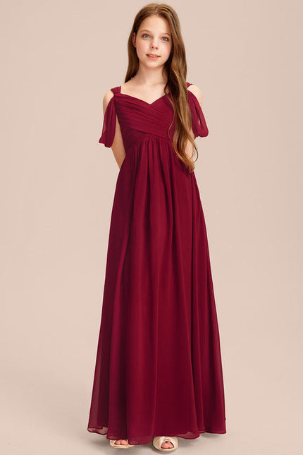 Robe Demoiselle D'Honneur Flottante Cerise - gallery 1