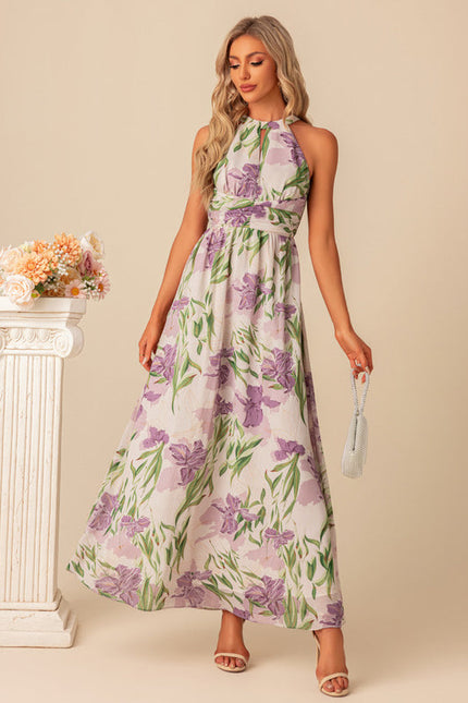 Robe Demoiselle D'Honneur Florale Légère