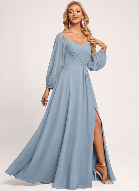 Robe Demoiselle D'Honneur Fluide Rose Doux - gallery 4