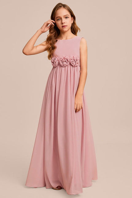 Robe Demoiselle D'Honneur Flottante Poudrée