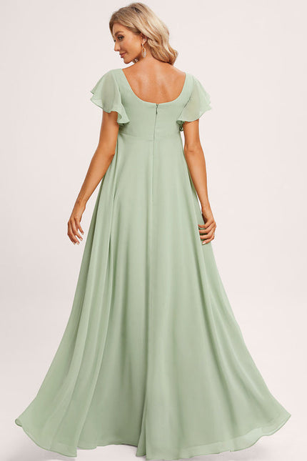 Robe Demoiselle D'Honneur Élégante Verte - gallery 1