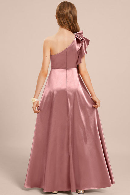 Robe Demoiselle D'Honneur Satin Unie Élégante - gallery 2