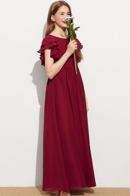 Robe Demoiselle D'Honneur Volante Prune - gallery 2