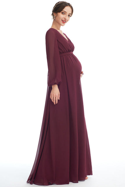 Robe Demoiselle D'Honneur Maternité Élégante - gallery 3