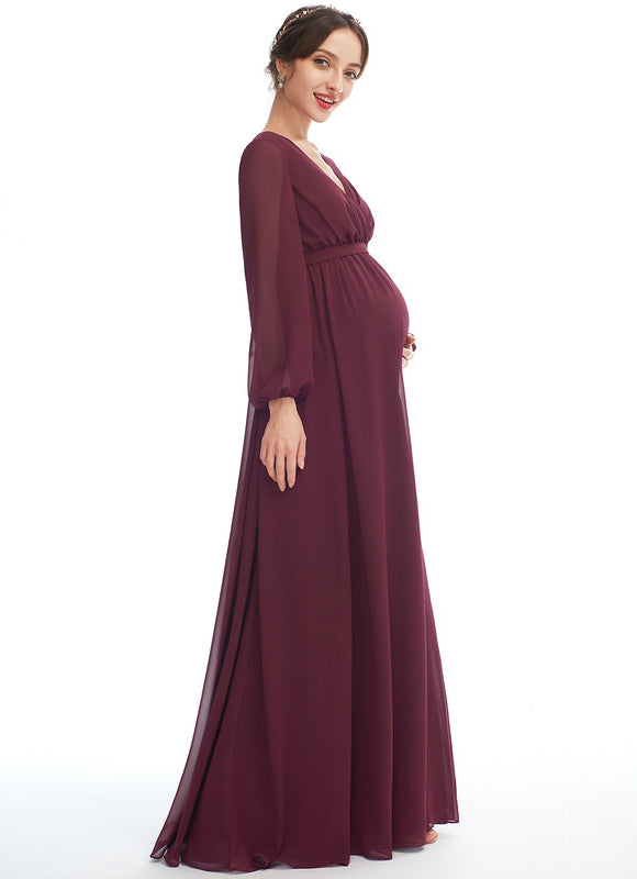 Robe Demoiselle D'Honneur Maternité Élégante - gallery 3