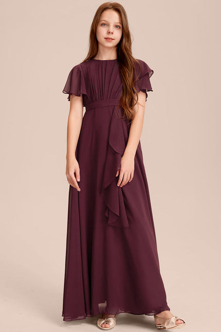 Robe Demoiselle D'Honneur Volante Prune - gallery 1