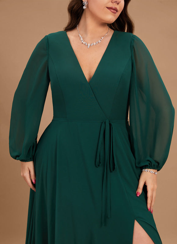 Robe Demoiselle D'Honneur Mousseline Beige - gallery 7