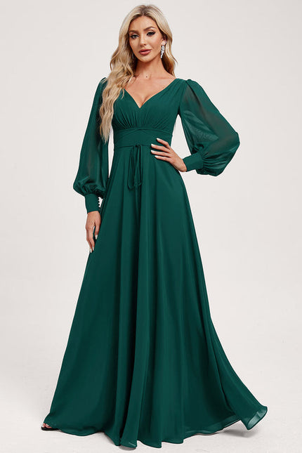 Robe Demoiselle D'Honneur Mousseline Beige - gallery 1