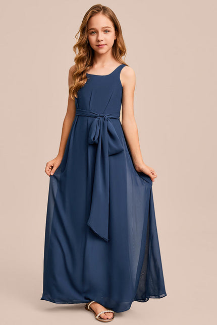 Robe Demoiselle D'Honneur Mousseline Ciel