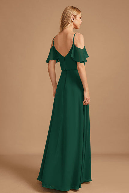 Robe Demoiselle D'Honneur À Volants Rose Pâle - gallery 6