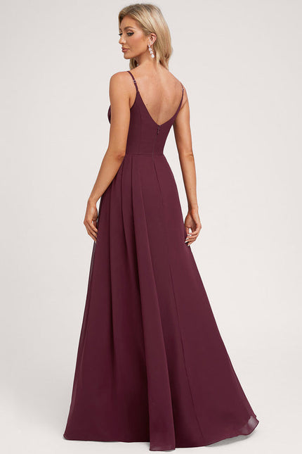 Robe Demoiselle D'Honneur À Volants Rose Pâle - gallery 1