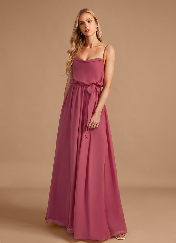 Robe Demoiselle D'Honneur Col V Fluidité - gallery 1