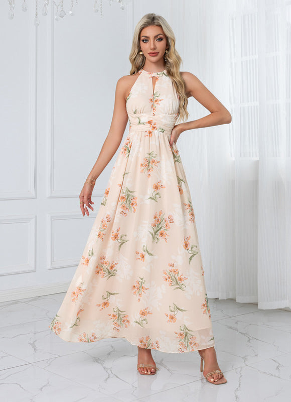 Robe Demoiselle D'Honneur Florale Légère - gallery 7