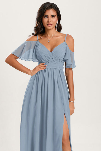 Robe Demoiselle D'Honneur Fluide Ciel - gallery 6