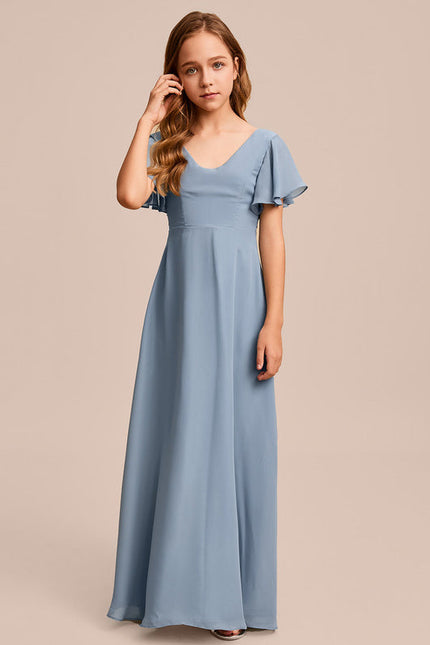 Robe Demoiselle D'Honneur Verte Éthérée - gallery 1