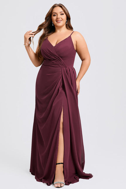 Robe Demoiselle D'Honneur À Volants Rose Pâle - gallery 8