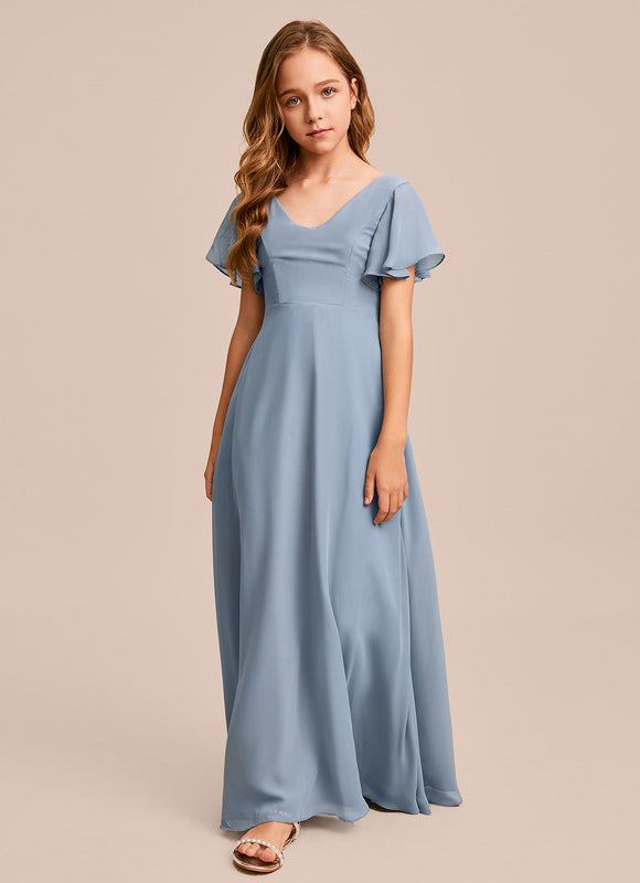 Robe Demoiselle D'Honneur Verte Éthérée - gallery 3