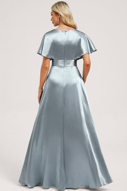 Robe Demoiselle D'Honneur Satin Vert Émeraude - gallery 4