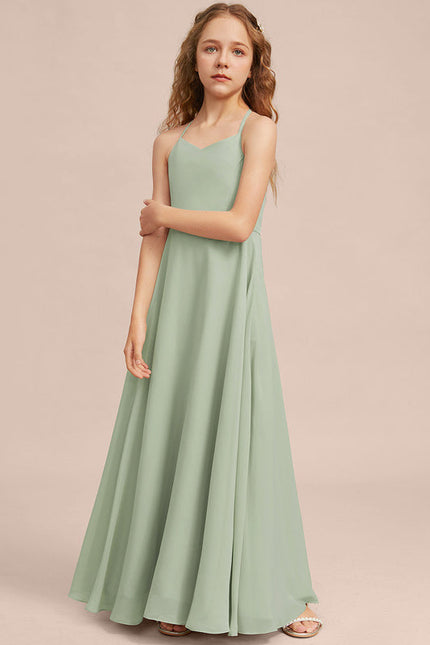 Robe Demoiselle D'Honneur Verte Éthérée - gallery 3