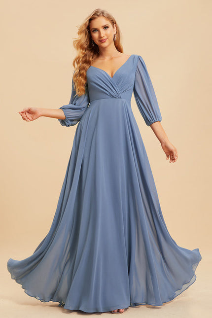 Robe Demoiselle D'Honneur À Volants Rose Pâle