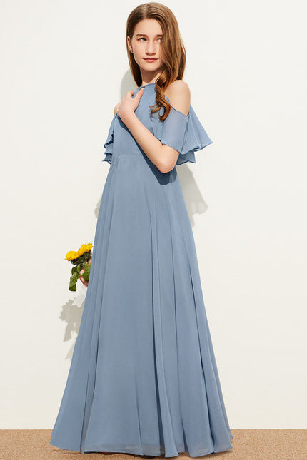 Robe Demoiselle D'Honneur Flottante Prune - gallery 2