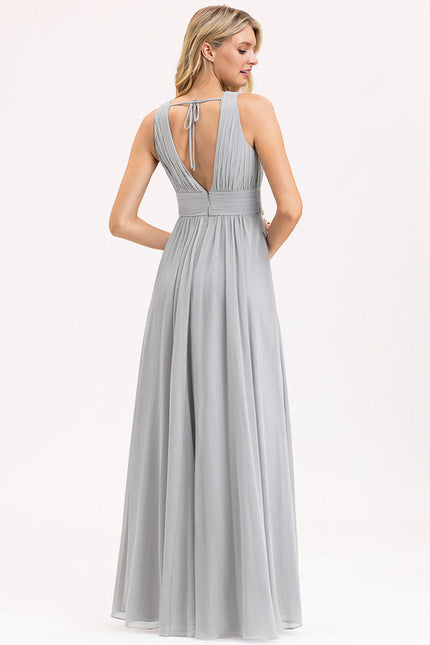 Robe Demoiselle D'Honneur Élégance Marine Flottante - gallery 2