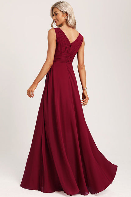 Robe Demoiselle D'Honneur À Volants Rose Pâle - gallery 6