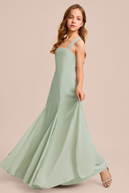 Robe Demoiselle D'Honneur Mousseline Ciel - gallery 3