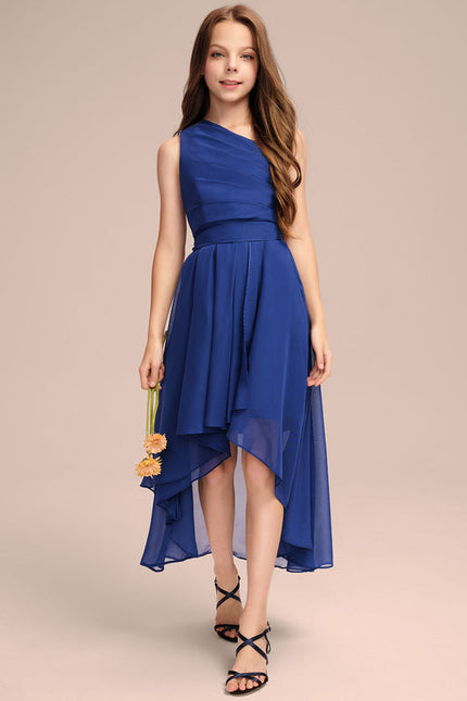 Robe Demoiselle D'Honneur Bleu Vif Cascade - gallery 2