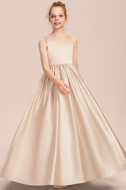 Robe Demoiselle D'Honneur Satinée Lilas - gallery 2