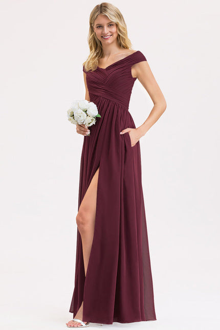 Robe Demoiselle D'Honneur Bordeaux Chic - gallery 1